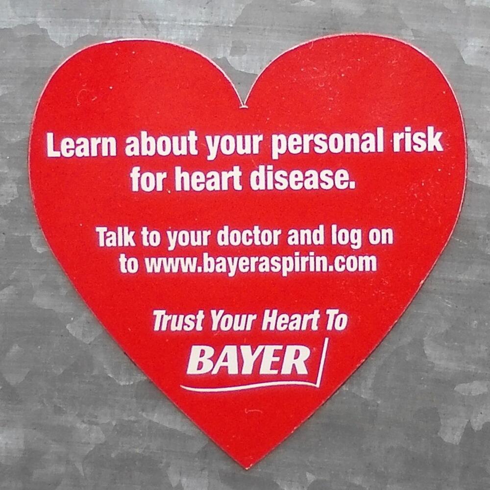 Bayer Aspirin Promo Magnet Trust Your Heart to Bayer
